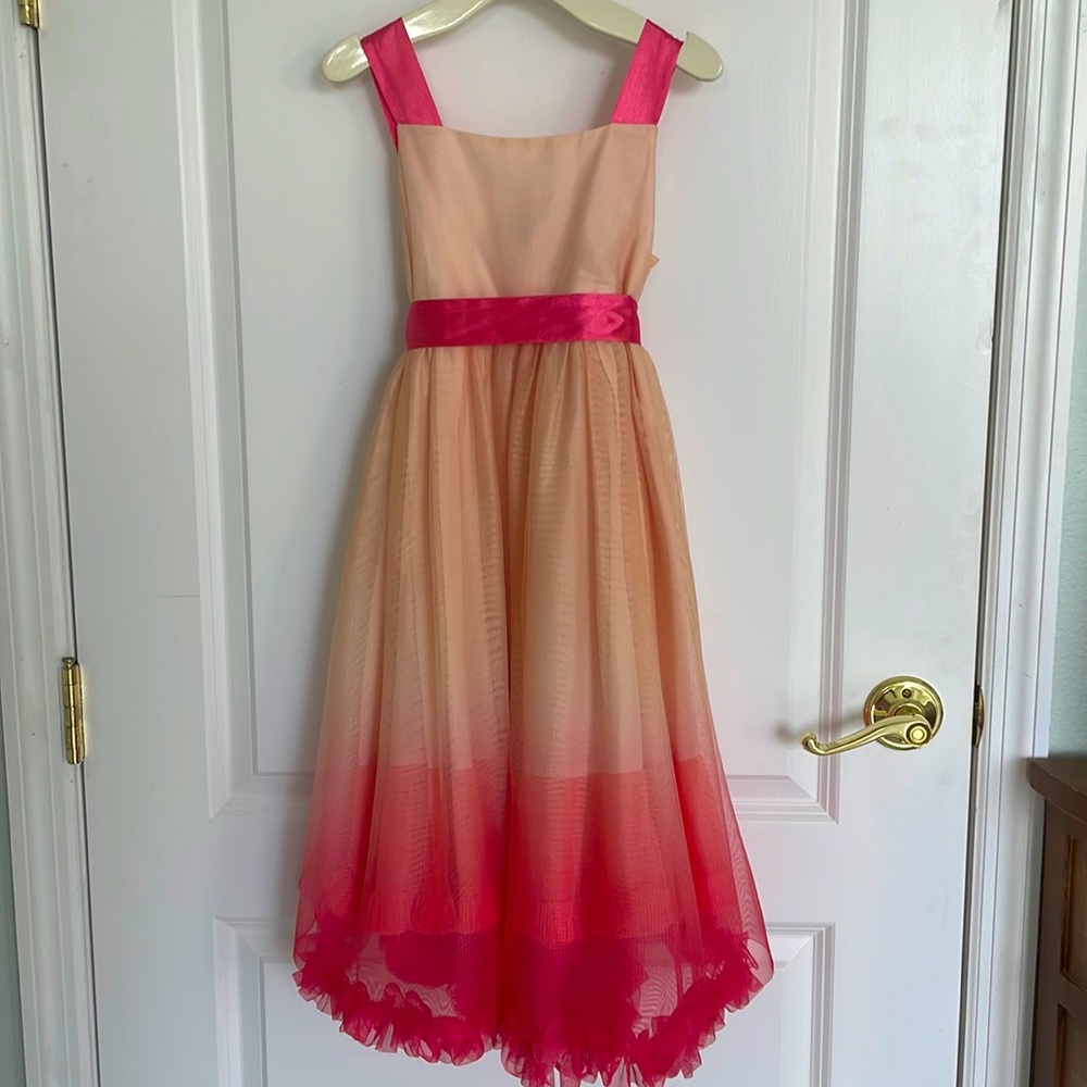 Love Gorgeous Girls Chiffon Ruffle Sherbet Beach Twirl Party Dress Size 8-9